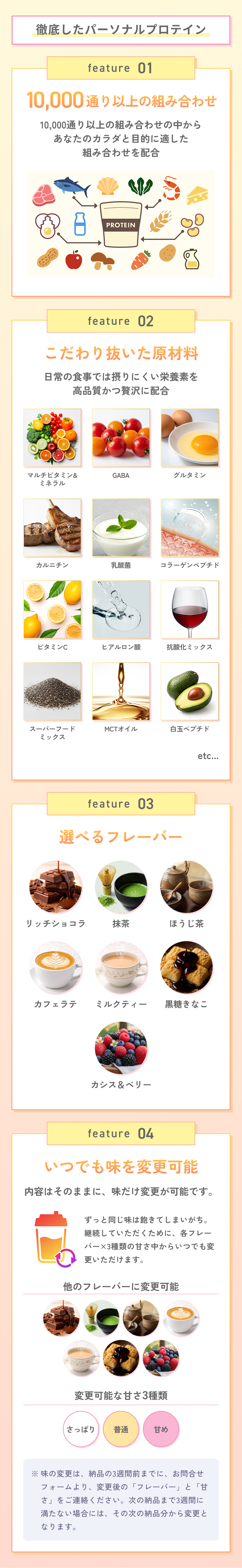 パーソナルプロテインの特徴